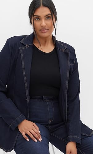 PLUS SIZE WEST END DARK DENIM JACKET