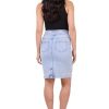 Women’s Ease into Comfort Pull-On Stretch Denim Skirt – Soft Jean Fabric, Flattering Slim Fit, All-Day Comfort