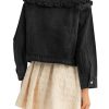 31bacOpkEoL.jpg Takaneo Womens Denim Jacket Peter Pan Collar Cute Cropped Long Sleeve Shirts Jean Coat with Pockets