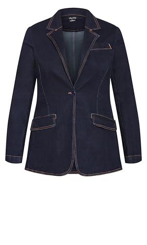 PLUS SIZE WEST END DARK DENIM JACKET