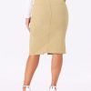 Women's Jean Skirts Split Casual High Waist Bodycon Denim Pencil Skirt