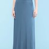 Women's Casual High Waist Solid/Tie Dye Fold Over Flowy Long Maxi Skirt