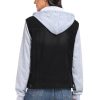Women's Classic Casual Hooded Denim Jacket Drawstring Vintage Washed Jean Jacket Sweatshirt with Pockets
