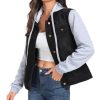 Women's Classic Casual Hooded Denim Jacket Drawstring Vintage Washed Jean Jacket Sweatshirt with Pockets