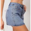 Women's Denim Skirt High Waist Bow Pocket Bodycon Y2K Mini Jean Skirts