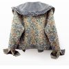 Womens Peter pan Collar Embroidered Jean Jackets Long Sleeve Jacquard Versatile Denim Jackets