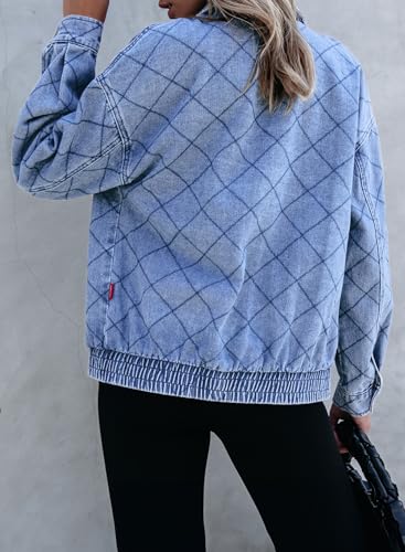 Women's Jean Jacket Long Sleeve Zimbaplatinum Overszied Denim Jackets Shacket Coat Fashion Spring Outfits 2025