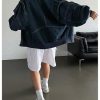 Women's Zip Up Denim Jacket Long Sleeve Oversized Jean Jacket Outerwear