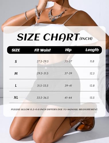 Jean Skorts for Woman High Waisted Stretchy Denim Skirt with Shorts Mini Skirt with Pockets