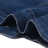 Women's Denim Jacket Collarless Round Neck Button Down Long Sleeve Jean Jackets