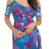 Women's Dresses Women's Sweetheart Neckline High Low Maxi with Ruffle Overlay - Empire Waist Cold Shoulder Chiffon Summer Party