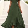 41iok4iSQL.jpg Women's Summer Maxi Dress Casual Wrap Floral Boho Short Sleeve V Neck Split Ruffle Beach Long Dresses