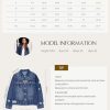 Womens Boyfriend Washed Crop Denim Jean Jacket Coat