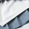 Women Girls Pleated Skirts with Shorts, Elastic Waist Uniform Plus Size Tennis Casual Skirt, 2 Years - US 4XL