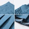 Women Girls Pleated Skirts with Shorts, Elastic Waist Uniform Plus Size Tennis Casual Skirt, 2 Years - US 4XL