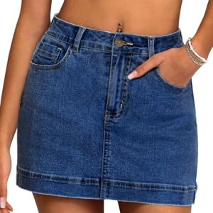 Jean Skorts for Woman 2025 Trendy High Waisted Y2k Mini Skirt Stretchy Denim Shorts Skort Country Concert Outfits