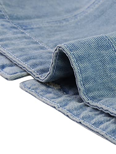 511-FYjk9SL.jpg Casual Jacket for Women's Short Sleeves Crop Jean Denim Jacket