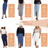 Women's Long Denim Skirt – Stretch Jean Skirt for Office and Casual Wear