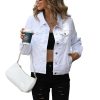 Womens Denim Jackets,Stretch Slim Fit Jean Jacket
