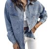 Womens Casual Denim Jacket for Women 2025 Contrast Sequin Long Sleeve Rhinestone Denim Jackets