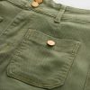 Denim Skirt with Belt Below Knee Length High Waisted Jean Skirts for Women