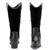 Women's Mid Calf Boots, Flat Casual Round Toe Booties Fashion Buckle Dressy Fall and Winter Low Heeled Boots for Women.