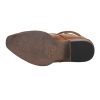 Womens Willa Embroidery Snip Toe Casual Boots Ankle Low Heel 1-2" - Brown