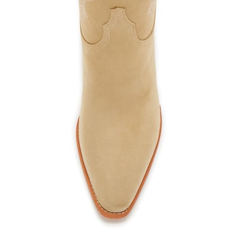 Cowboy Boots For Women Wide Calf Knee High Tall Western Style Comfortable Ladies Plus Size Cowgirl Boots Chunky Heel