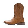 31AH39b2i8L.jpg Cowboy Boots For Men Wide Western Boot Traditional American Flag Retro Square Toe Country Work Boots