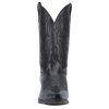 Mens Hawk Embroidered Snip Toe Casual Boots Mid Calf - Black