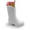 Cowboy Boot Ceramic Match Holder with Built-in Striker - Rustic Western Home Decor - Vintage Farmhouse Aesthetic-Kitchen,