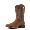 Western Boots For Men - Mens Square Toe Cowboy Boot, Oil/Slip Resistant, Durable Fashionable Classic Pull on 10 Inch Mid-Calf