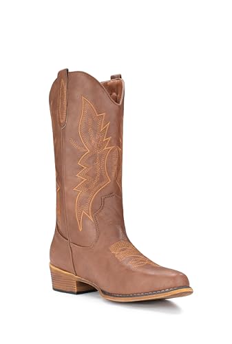 Cowboy Boots For Women Western Boots Cowgirl Boots Pull On Pointy Toe Mid Calf Boots