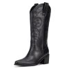 Cowboy Boots for Women Wide Calf - Cowgirl Boots with Pointed Toe and Chunky Heel for All-Day Comfort | Perfect for Country