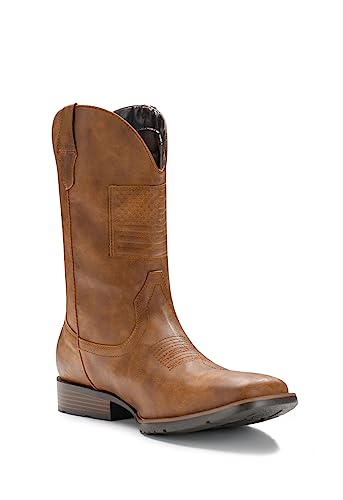 31bU8Oty-sL.jpg Cowboy Boots For Men Wide Western Boot Traditional American Flag Retro Square Toe Country Work Boots