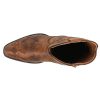 Womens Short Stuff Embroidery Snip Toe Casual Boots Ankle Low Heel 1-2" - Grey