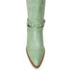 31i-dhbzCuL.jpg Cowboy Boots for Women with Chain, Pointy Toe Chunky Heel Women's Riding Boots with Embroidered, Pull on Style Western Boots,