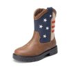 Boys Girls Cowboy Boots Kids Western Riding Mid Calf Boots with Side Zipper (Toddler/Little Kid/Big Kid)