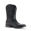 Cowboy Boots For Men Wide Foot Square Toe Western Boots with Classic Embroidered Durable Slip on Boots