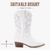Cowboy Boots for Girls - Pointed Toe Kids Cowgirl Boots - Mid Calf Western Youth Boots for Toddler to Big Kids - Horse Riding &