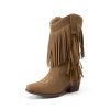 Girls Cowboy Boots with Tassel Fringe Cowgirl Boots Kids Western Boots Stylish & Comfortable