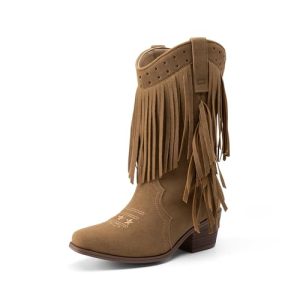 Girls Cowboy Boots with Tassel Fringe Cowgirl Boots Kids Western Boots Stylish & Comfortable
