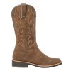 Women's Mid Calf Square Toe Cowgirl Western Cowboy Boots Brown