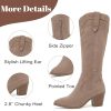 Women's Slouchy Knee High Boots with Chunky Heel, Pointed Toe, Comfortable and Fashionable Fall Winter Boots for Women.