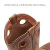 Western Boots For Men - Mens Square Toe Cowboy Boot, Oil/Slip Resistant, Durable Fashionable Classic Pull on 10 Inch Mid-Calf