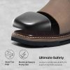 Steel Toe Work Boots for Men – Waterproof Pull on Wellington Cowboy Boots for Men with Full-grain Leather for Construction,