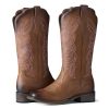 Cowgirl Boots Cowboy Boots for Women Square Toe Mid Calf Western Boots Ladies Fashion Boots with Chunky Heel