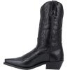 Mens Hawk Embroidered Snip Toe Casual Boots Mid Calf - Black