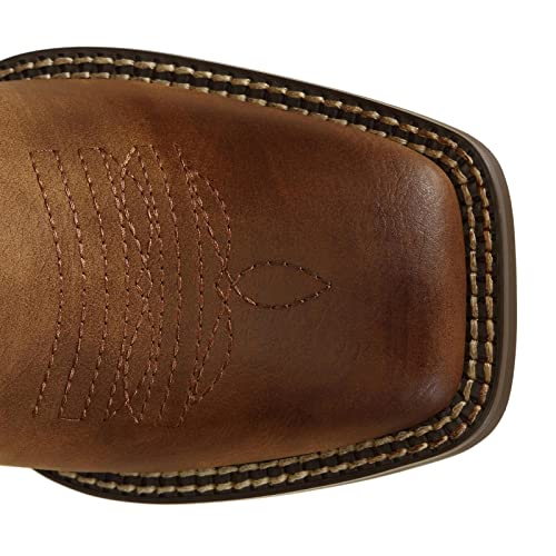 Women's Cowboy Cowgirl Boots Western Wide Square Toe Wide Calf Boots Brown