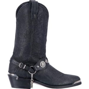 41TQ2ZKVUcL.jpg Mens Suiter Embroidered Round Toe Pull On Casual Boots Mid Calf - Black